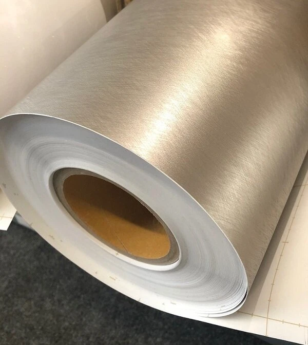 Plakfolie Shimmering Silver Mat (122cm Breed) - Afbeelding 2