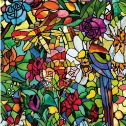 Raamfolie Libelle Glas In Lood (45cm)