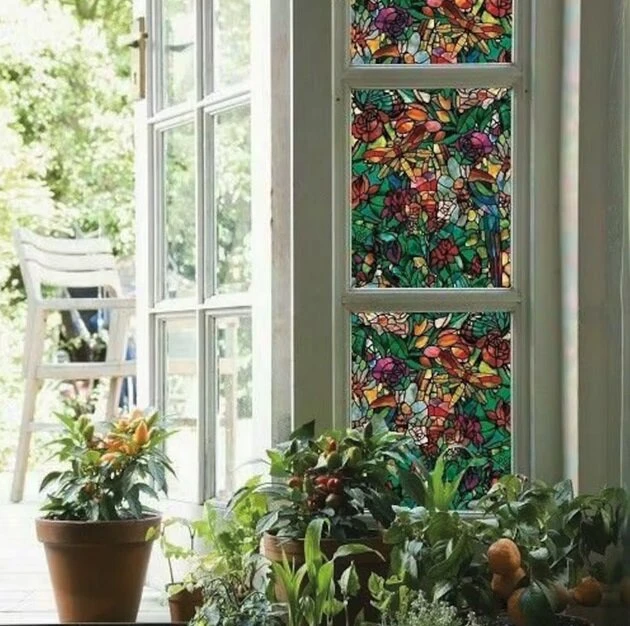 Raamfolie Libelle Glas In Lood (45cm) - Afbeelding 2