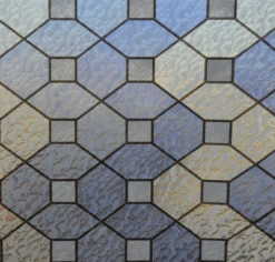 Statisch Raamfolie Glas In Lood Paars/blauw/fluoriet (45cm)