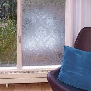 Statisch Raamfolie Barok Bloem (45cm) - Afbeelding 2