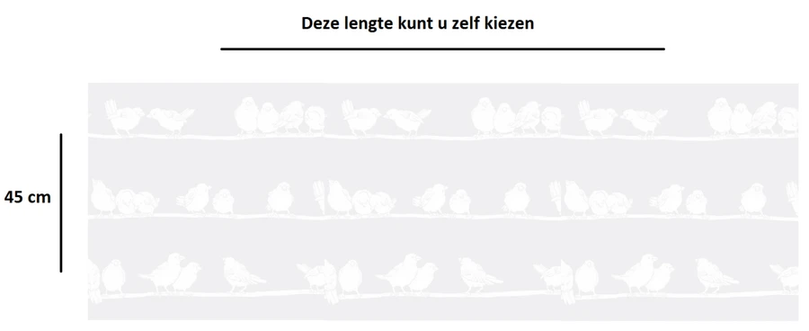 Statisch Raamfolie Vogels (45cm) - Afbeelding 2